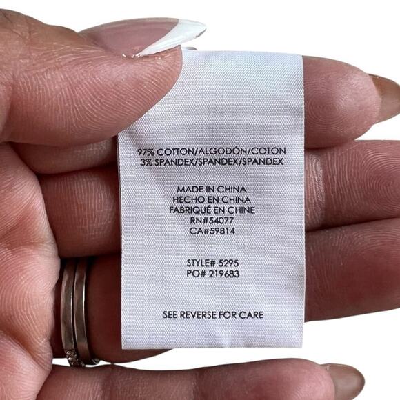 Cabi Women’s Striped Bell Sleeve Spring Summer Blazer White Navy Blue Size 8 - Picture 6 of 10